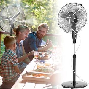 Fan Misting Kit, Outdoor 19.6FT Misting Line + 5 360°Rotatable Nozzle